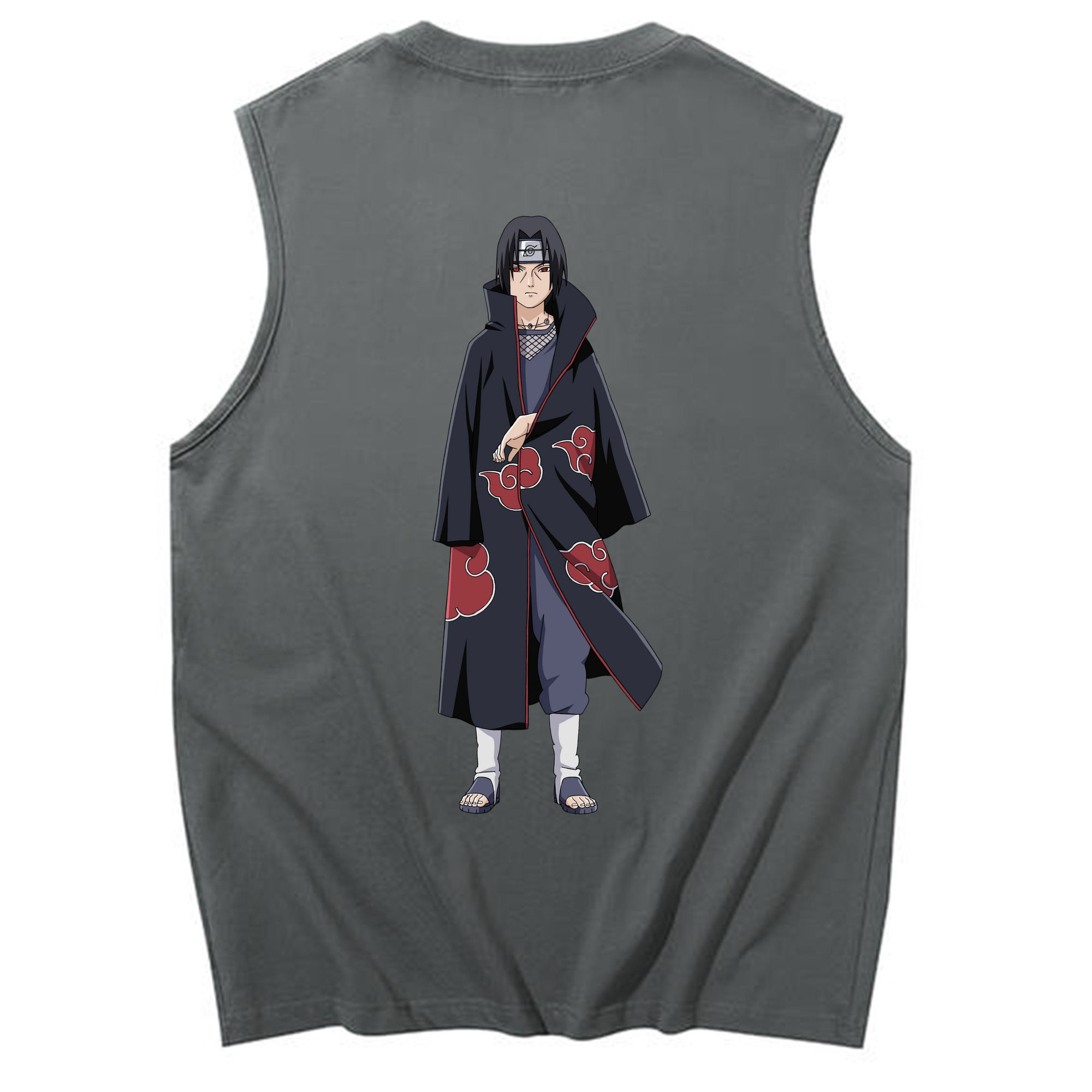 （画像用） NARUTO -ナルト- うちは イタチ Uchiha Itachi コットン100％タンクトップ（背面プリント）